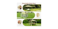 10 Feet x 13 Feet Tent Canopy Shelter with Removable Netting Sidewall