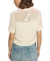 Central Park West Women's Mesh Yoke Polo