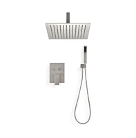 Rainsken Ceiling Mounted Shower System Combo Set with Handheld and 10"Shower head