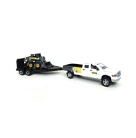 Ertl 1/64th Dodge Pickup with Trailer and New Holland L170 Skid Steer