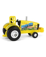 Ertl 1/64 Corn Fed Racing Yellow Pulling Tractor Collect N Play