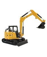 Cat Caterpillar 308 Cr Next Generation Mini Hydraulic Excavator with Work Tools and Operator High Line Series 1/50 Model by Diecast Masters