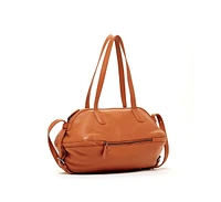 Susu Leather Satchel Bag Brown Shoulder Purse Women's Handbag