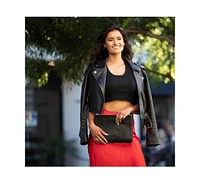 iPad Case Leather Clutch Bag Black Evening Purse