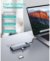 Baseus Laptop Docking Station Dual Monitor 4K120Hz, 9 in 1 Usb C Hub with 2 Hdmi, 1000Mbps Lan, Max 85W Pd, 3 Usb, Sd Card Reader, Usb C Dock Compatib