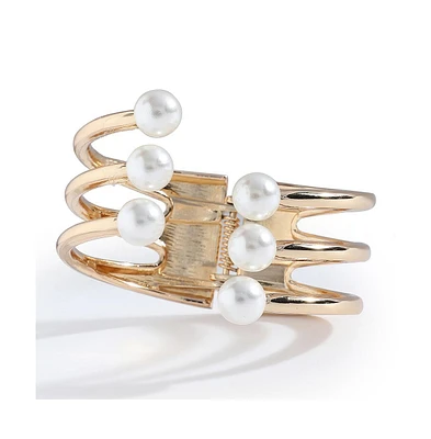 Sohi Women's Gold Snowball Cuff Bracelet