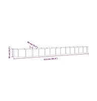 Garden Raised Bed Powder-coated Steel 201.6"x31.5"x14.2" Gray