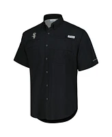 Columbia Men's Black Chicago White Sox Tamiami Omni-Shade Button-Down Shirt