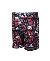 Wes & Willy Big Boys and Girls Navy Chicago Bears Luau Swim Trunks