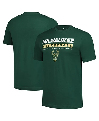 Fanatics Men's Hunter Green Milwaukee Bucks Location Just Net T-Shirt