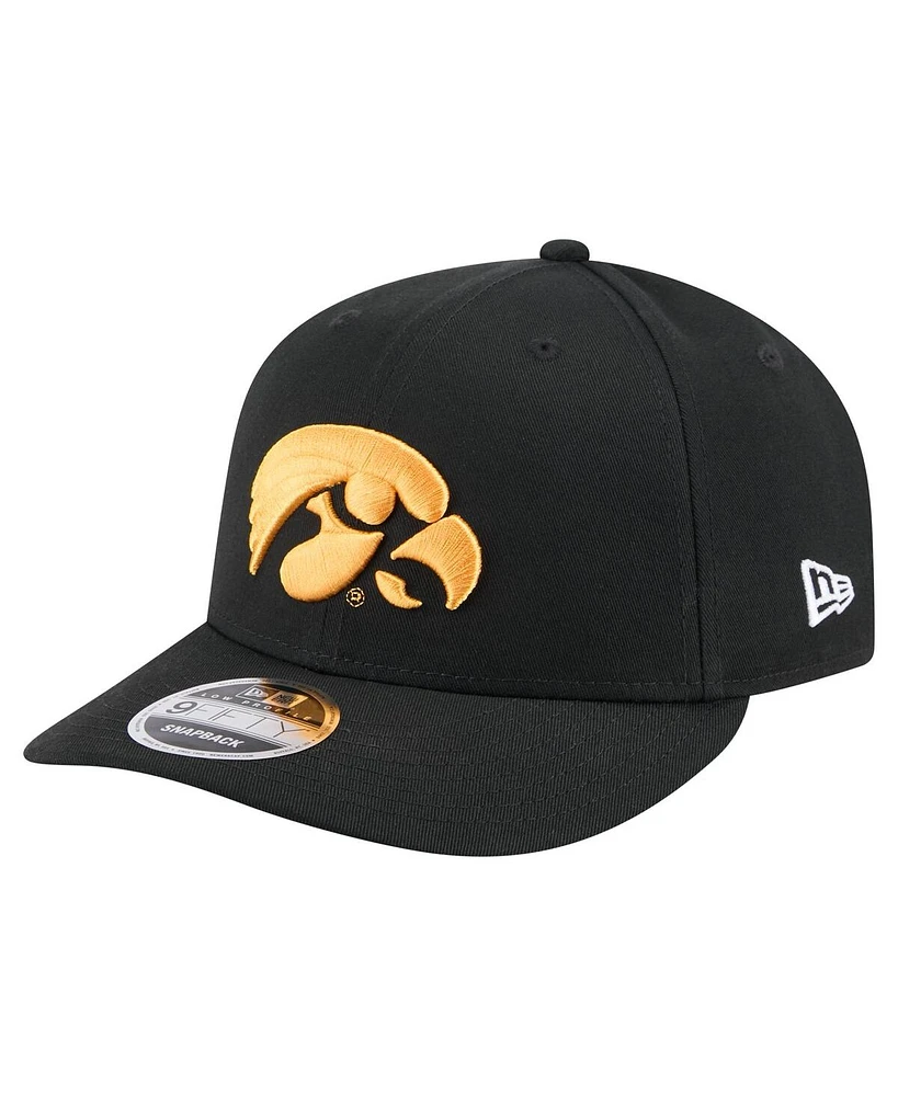 New Era Men's Black Iowa Hawkeyes Low Profile 9FIFTY Snapback Hat
