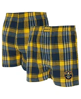 Concepts Sport Men's Navy Denver Nuggets Region Flannel Boxer Shorts