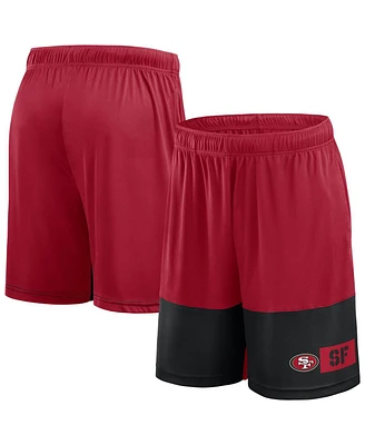 Fanatics Men's Scarlet/Black San Francisco 49ers Big Tall Best of the Best Performance Shorts