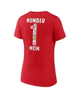 Fanatics Women's Red Kansas City Chiefs Plus Mother's Day Floral V-Neck T-Shirt
