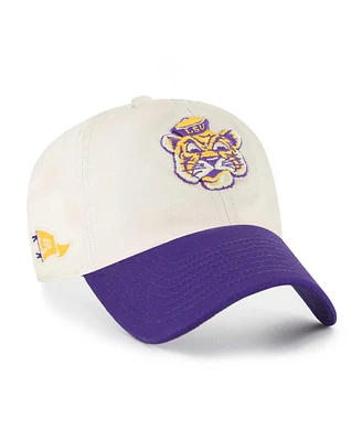 '47 Brand Men's Cream Lsu Tigers Grand Stand Clean Up Adjustable Hat