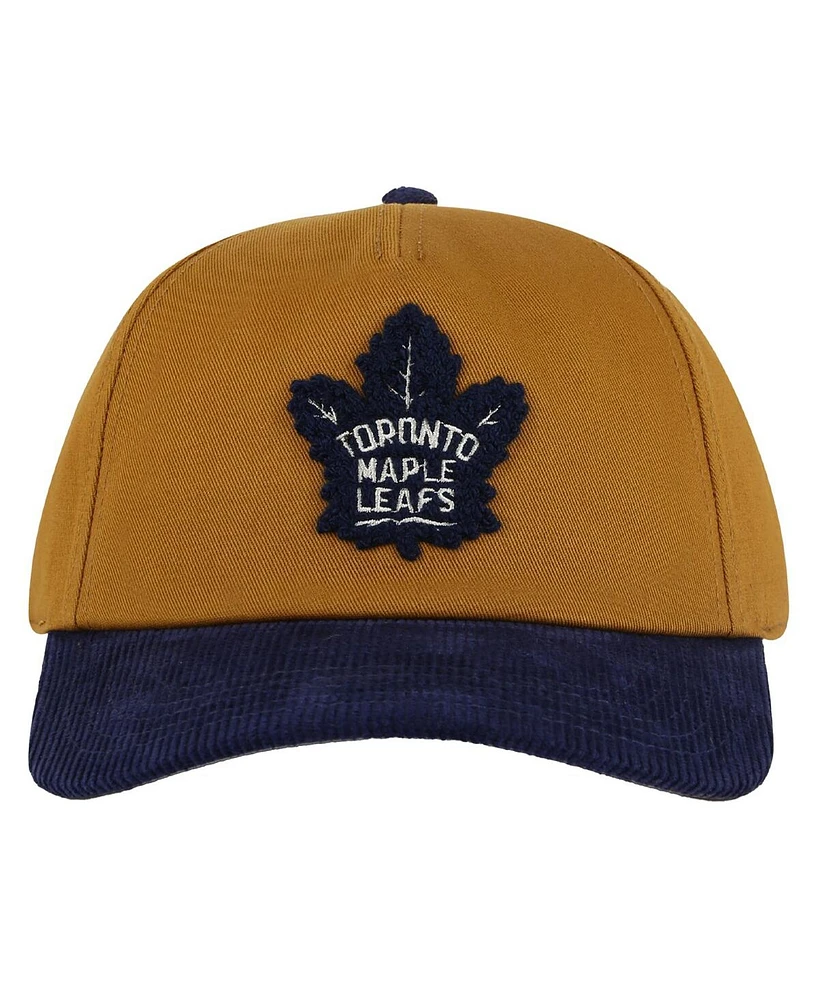 American Needle Men's Tan/Blue Toronto Maple Leaf's Burnett Adjustable Hat
