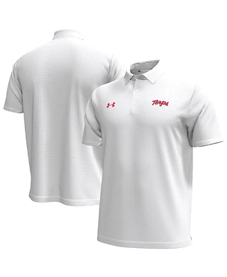 Under Armour Men's White Maryland Terrapins Playoff Chest Stripe Performance Polo Shirt