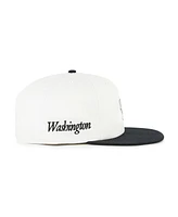 '47 Brand Men's White/Black Washington Nationals Foundation Captain Snapback Hat
