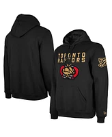 New Era Men's Black Toronto Raptors 2024/25 City Edition Chenille Heavyweight Pullover Hoodie