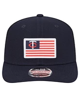 New Era Men's Navy Minnesota Twins Flag 9SEVENTY Stretch-Snap Hat