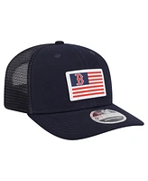 New Era Men's Navy Boston Red Sox Flag 9SEVENTY Stretch-Snap Hat