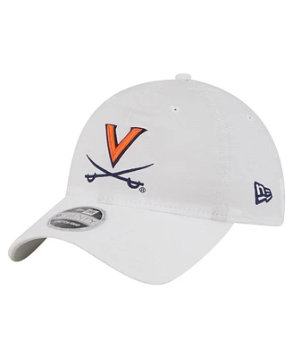New Era Men's White Virginia Cavaliers Active Ripstop 9TWENTY Adjustable Hat