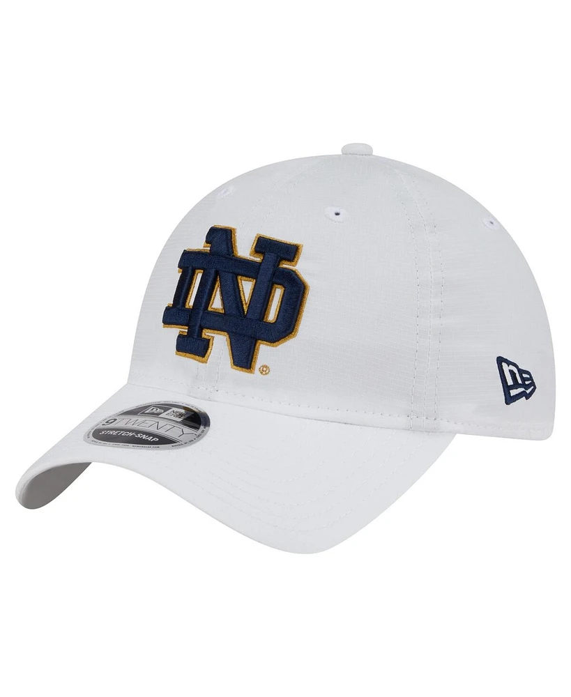 New Era Men's White Notre Dame Fighting Irish Active Ripstop 9TWENTY Adjustable Hat
