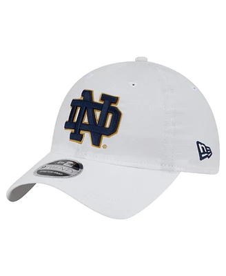 New Era Men's White Notre Dame Fighting Irish Active Ripstop 9TWENTY Adjustable Hat