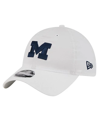 New Era Men's White Michigan Wolverines Active Ripstop 9TWENTY Adjustable Hat