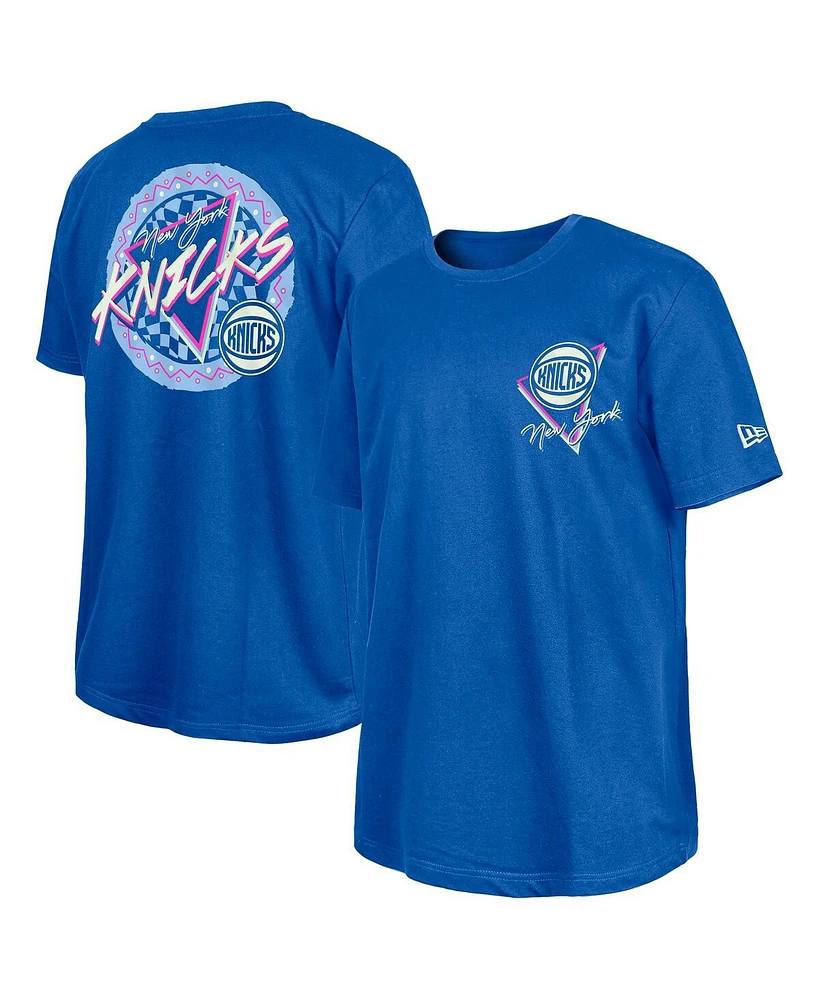 New Era Men's Blue York Knicks Glow-in-the-Dark T-Shirt