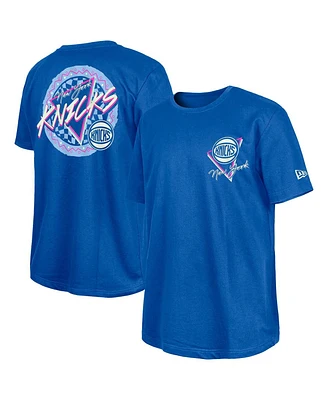 New Era Men's Blue York Knicks Glow-in-the-Dark T-Shirt
