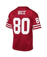 Mitchell & Ness Big Boys and Girls Jerry Rice Scarlet San Francisco 49ers 1990 Throwback Fashion Jersey