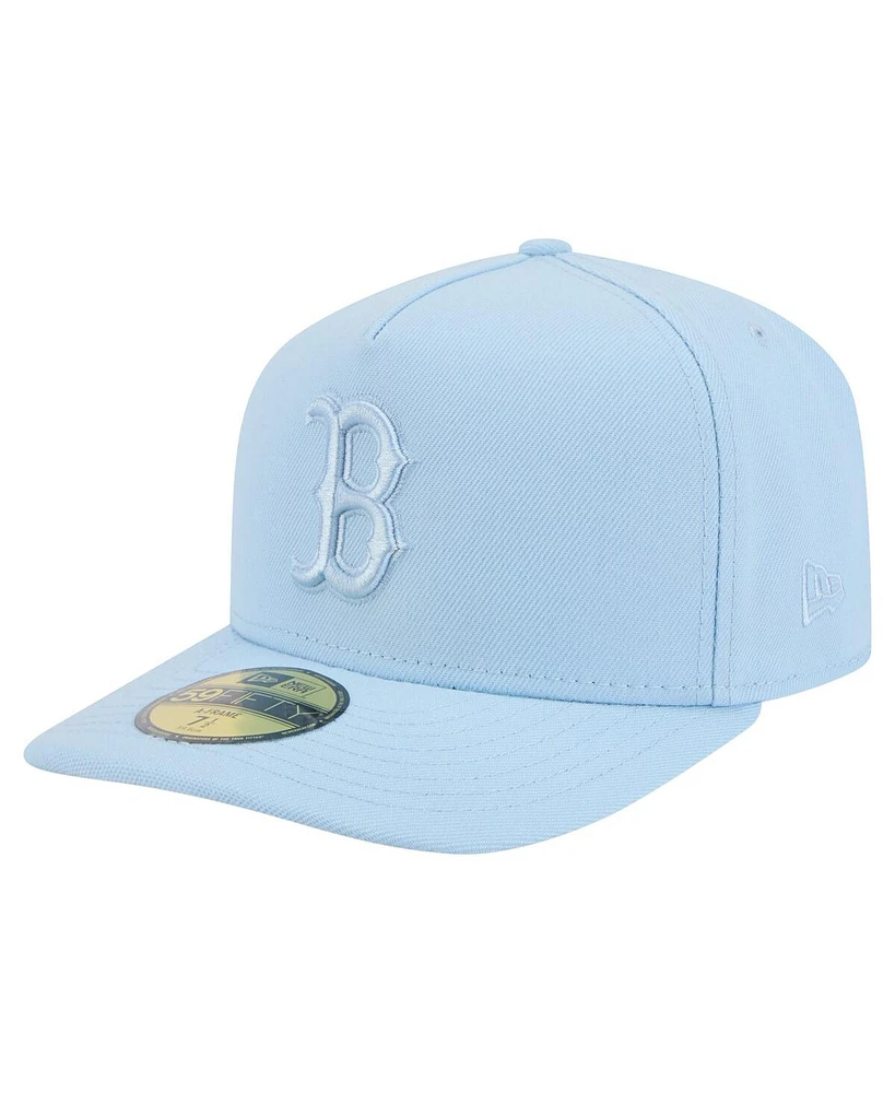 New Era Men's Light Blue Boston Red Sox Color Pack A-Frame 59FIFTY Fitted Hat