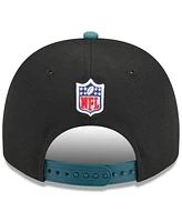 New Era Big Boys and Girls Black/Green Philadelphia Eagles 2025 Nfl Draft A-Frame 9FIFTY Snapback Hat