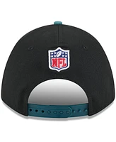 New Era Big Boys and Girls Black/Green Philadelphia Eagles 2025 Nfl Draft 9FORTY A-Frame M-Crown Adjustable Hat