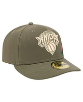 New Era Men's Olive York Knicks Tonal Florals 59FIFTY Fitted Hat