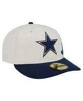 New Era Men's Cream/Navy Dallas Cowboys Tonal Florals 59FIFTY Fitted Hat