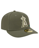 New Era Men's Olive Los Angeles Angels Tonal Florals 59FIFTY Fitted Hat