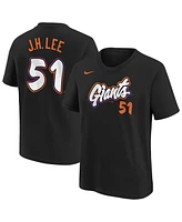 Nike Big Boys and Girls Jung Hoo Lee Black San Francisco Giants Fuse City Connect Name Number T-Shirt
