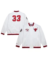 Mitchell & Ness Men's Scottie Pippen White Chicago Bulls Nba Legends Full-Snap Satin Jacket