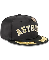 New Era Men's Black Houston Astros 2025 59FIFTY Day Gold Leaf Fitted Hat