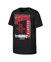 Outerstuff Big Boys and Girls Black Houston Rockets 2025 Nba Playoffs Hype T-Shirt