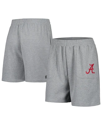 Hype and Vice Women's Heather Gray Alabama Crimson Tide Pocket Hit Grand Slam Waffle Shorts
