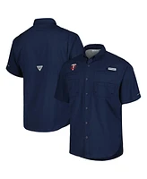 Columbia Men's Navy Minnesota Twins Tamiami Omni-Shade Button-Down Shirt