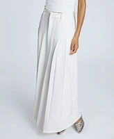 Kenneth Cole Women's Fly-Front Pleated Maxi Skirt