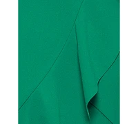 Xscape Petite Asymmetrical One-Shoulder Ruffled Midi Dress
