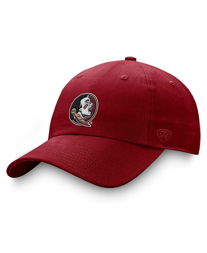 Top of the World Men's Garnet Florida State Seminoles Staple Logo Adjustable Hat