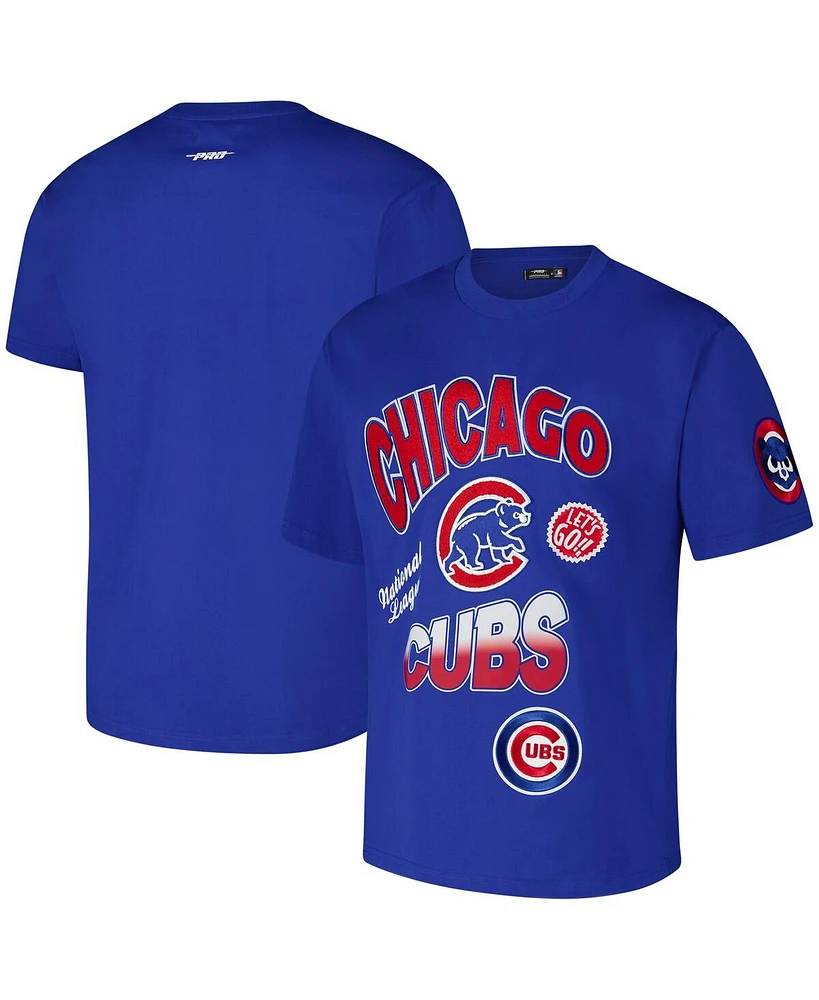 Pro Standard Men's Royal Chicago Cubs Turn It Up Dropped Shoulder T-Shirt