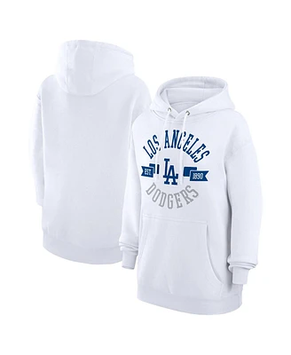 G-iii 4Her by Carl Banks Women's White Los Angeles Dodgers City Graphic Pullover Hoodie