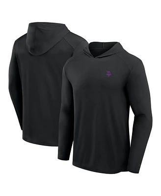 Fanatics Men's Gray Minnesota Vikings Front Office Power Mono Long Sleeve Hoodie T-Shirt